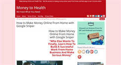 Desktop Screenshot of moneytohealth.com