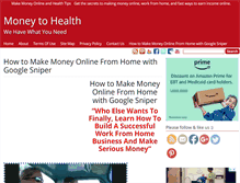 Tablet Screenshot of moneytohealth.com